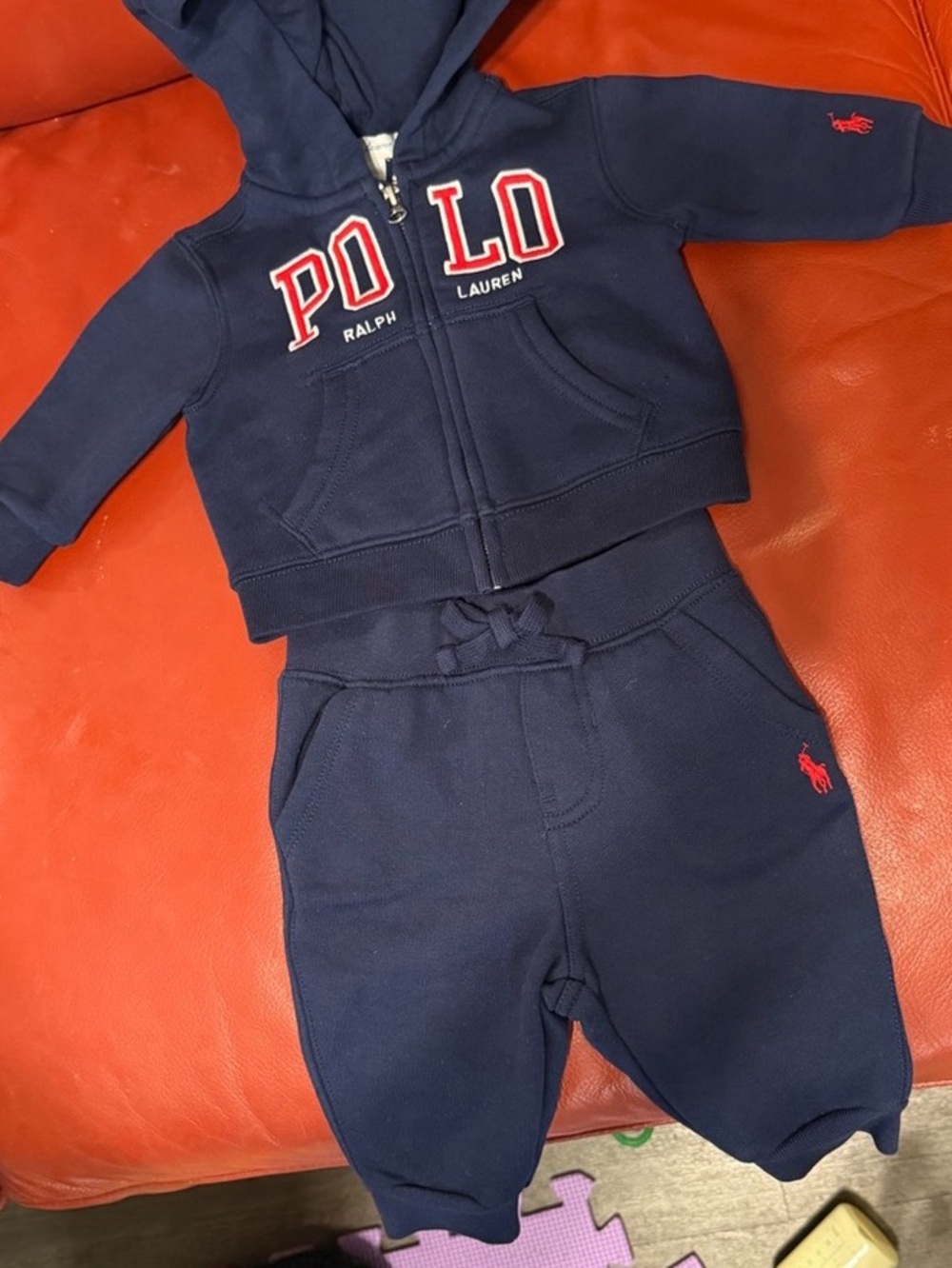 Polo Ralph Lauren Fleece Full-Zip Hoodie & Pant Set Blue
